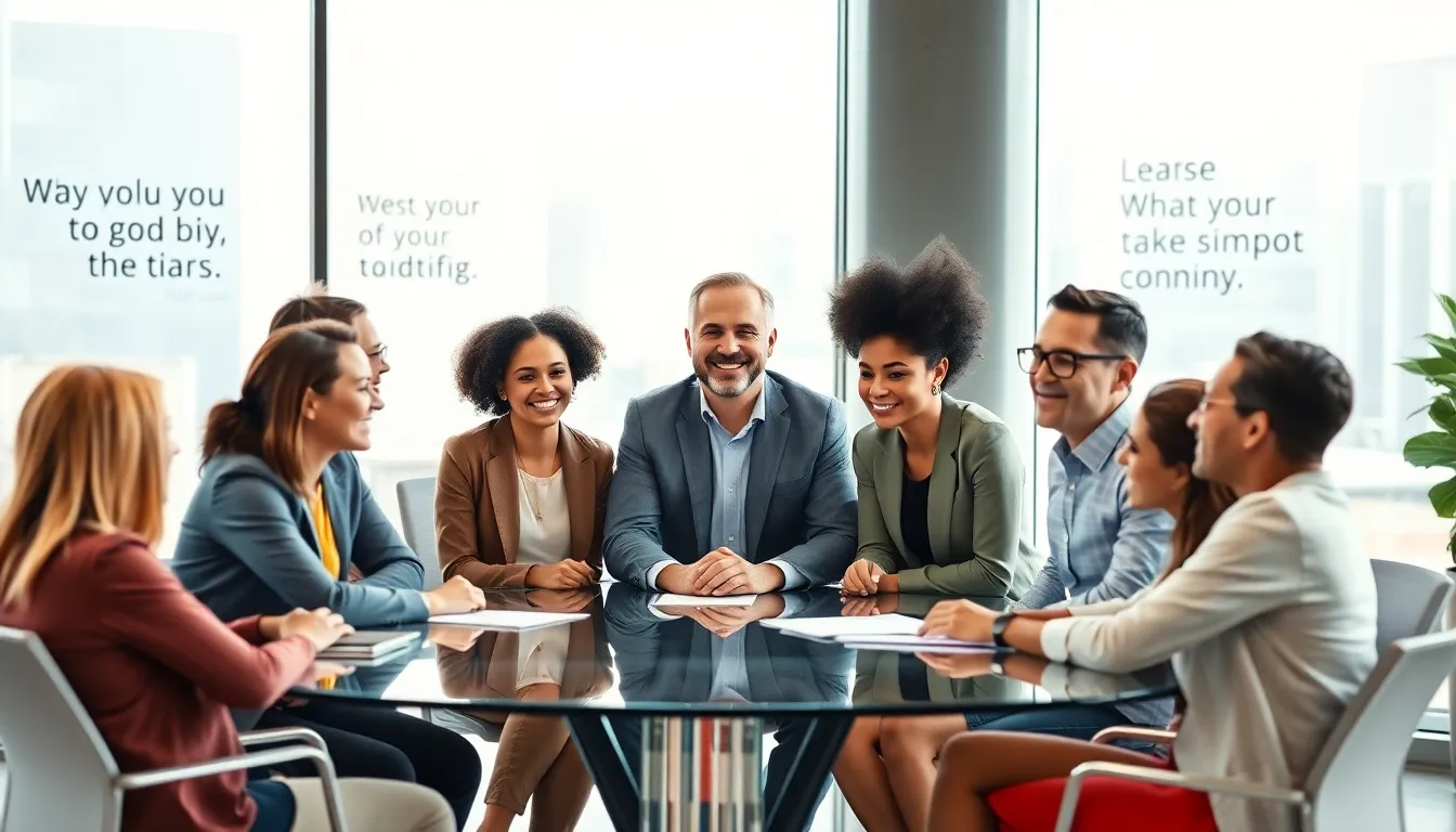 diverse team collaborating positively in a modern office.